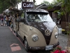 This custom-painted Volkswagen served as the mobile cafe for the Blue Bird cafe.